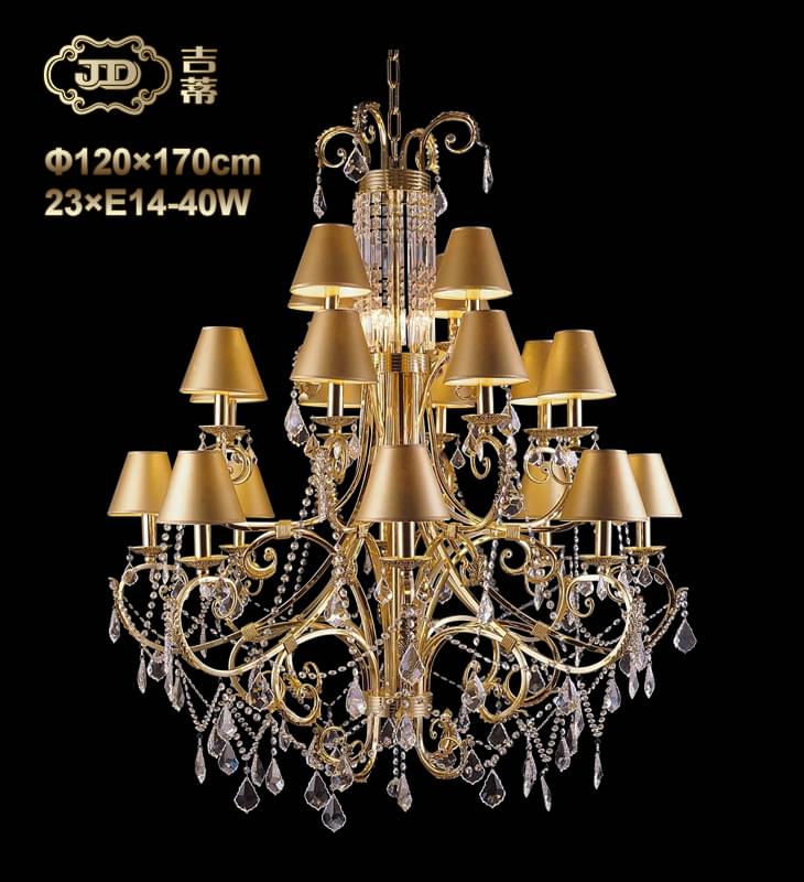 全铜灯 美国原装进口施华洛世奇大型23头全铜灯 ￥53999元 会员优惠